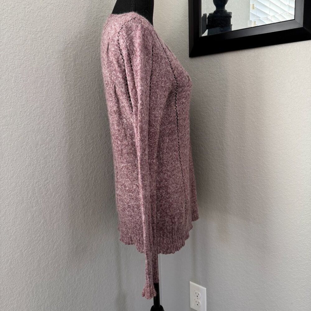 PRANA Mohair Wool Sweater Heather Marled Purple XL - Picture 6 of 15